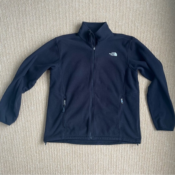 The North Face boys Black Long Sleeve Full Zip Front  Fleece Jacket SZ XL 18-20 - Picture 2 of 13
